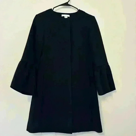 H&M Jackets & Blazers - H&M Navy Bell Sleeve Coat Sz 2